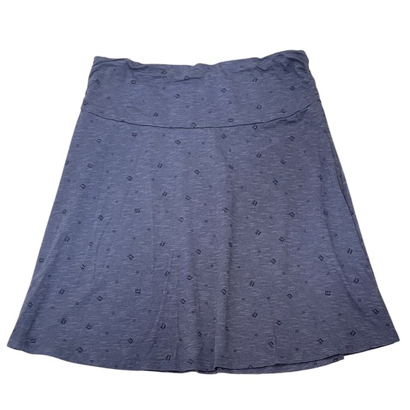 TOAD&CO Chaka Skirt Medium Blue Printed Tencel Organic Cotton Blend Skirt - Picture 3 of 9